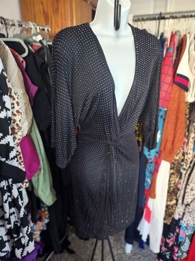 bebe Black Mini Dress with Silver Nail Heads